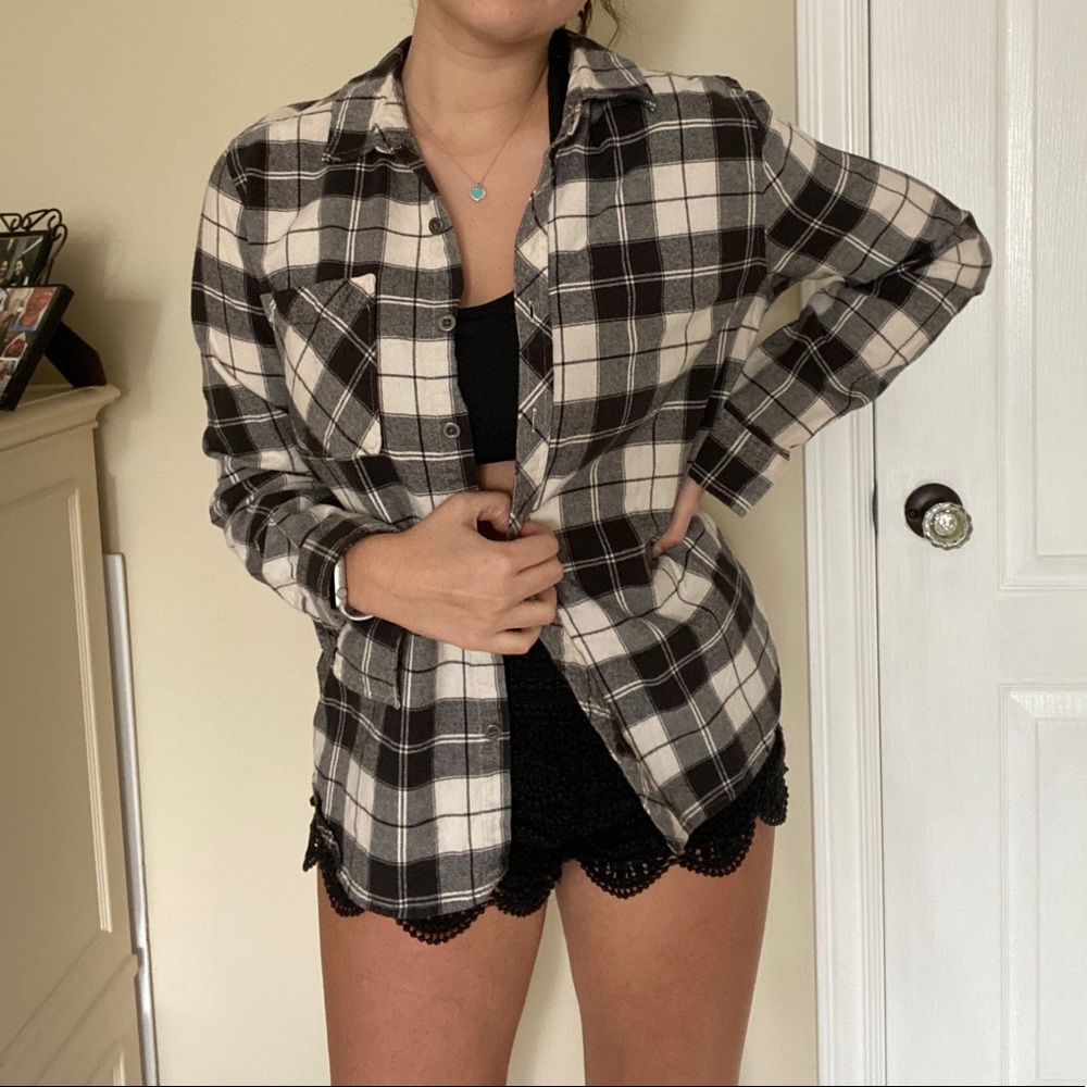 Black and white flannel